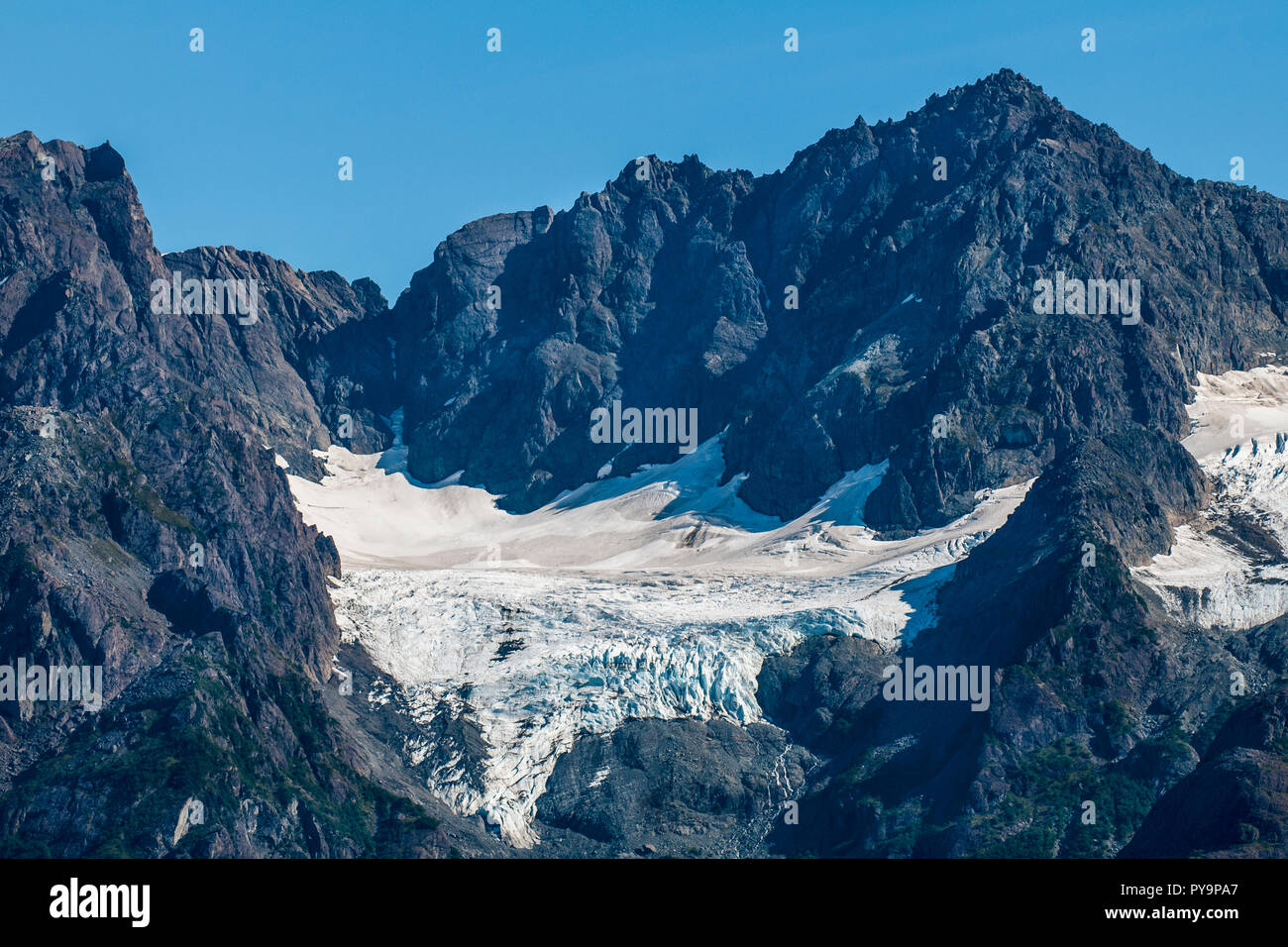 Berge rund um Resurrection Bay, Kenai Halbinsel, Seward, Alaska, USA. Stockfoto