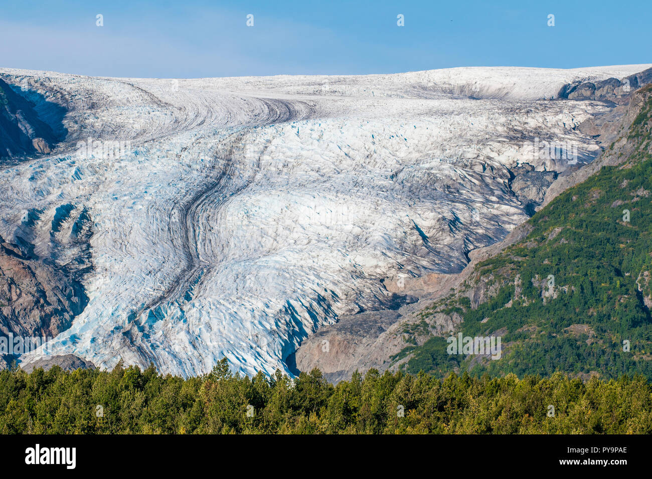 Exit Glacier, Kenai Fjords National Park, Alaska, USA. Stockfoto