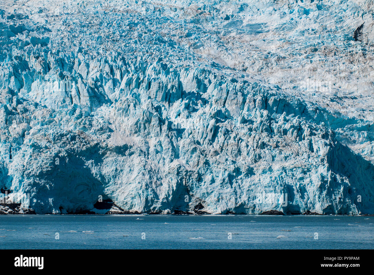 Holgate Gletschers, Harding Icefield, Kenai Fjords National Park, Alaska, USA. Stockfoto