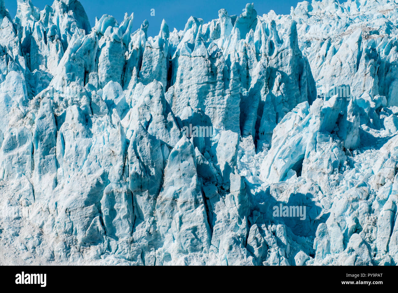 Holgate Gletschers, Harding Icefield, Kenai Fjords National Park, Alaska, USA. Stockfoto