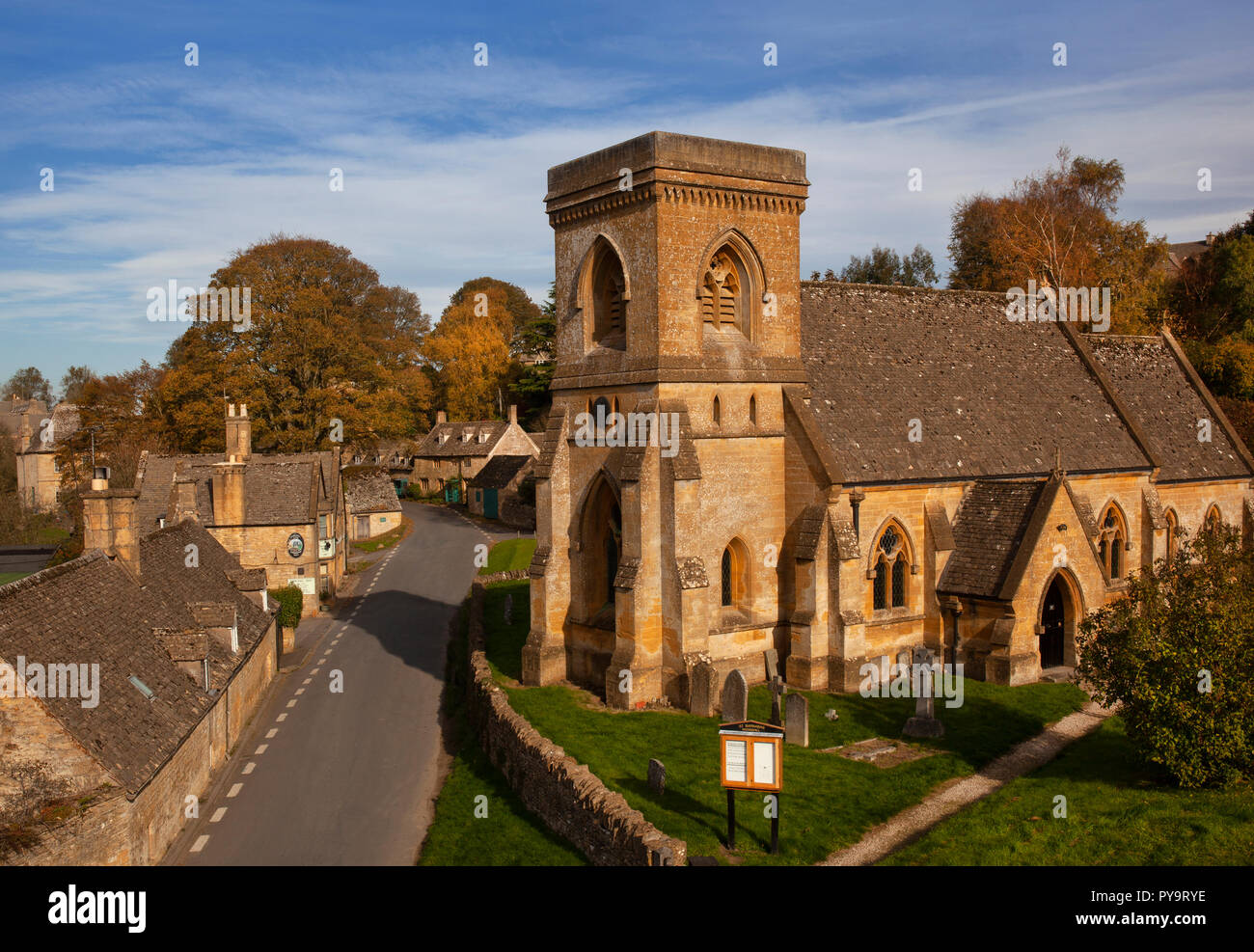 Dorf von Snowshill, Cotswolds, Gloucestershire, England, Europa Stockfoto