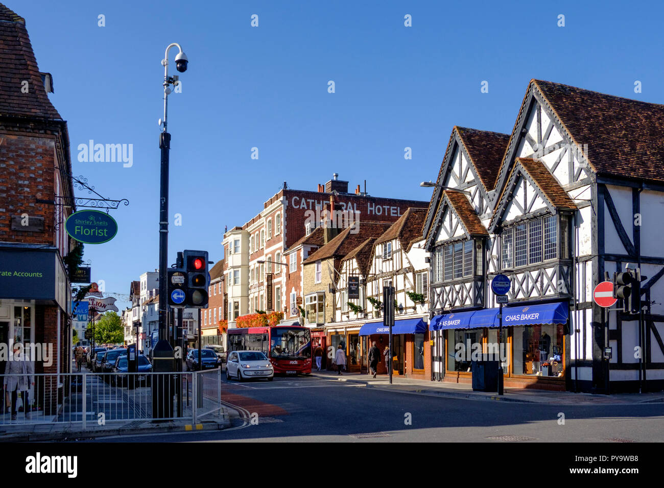 Um Salisbury, Wiltshire, England Grossbritannien Dom Hotel Milford St Stockfoto