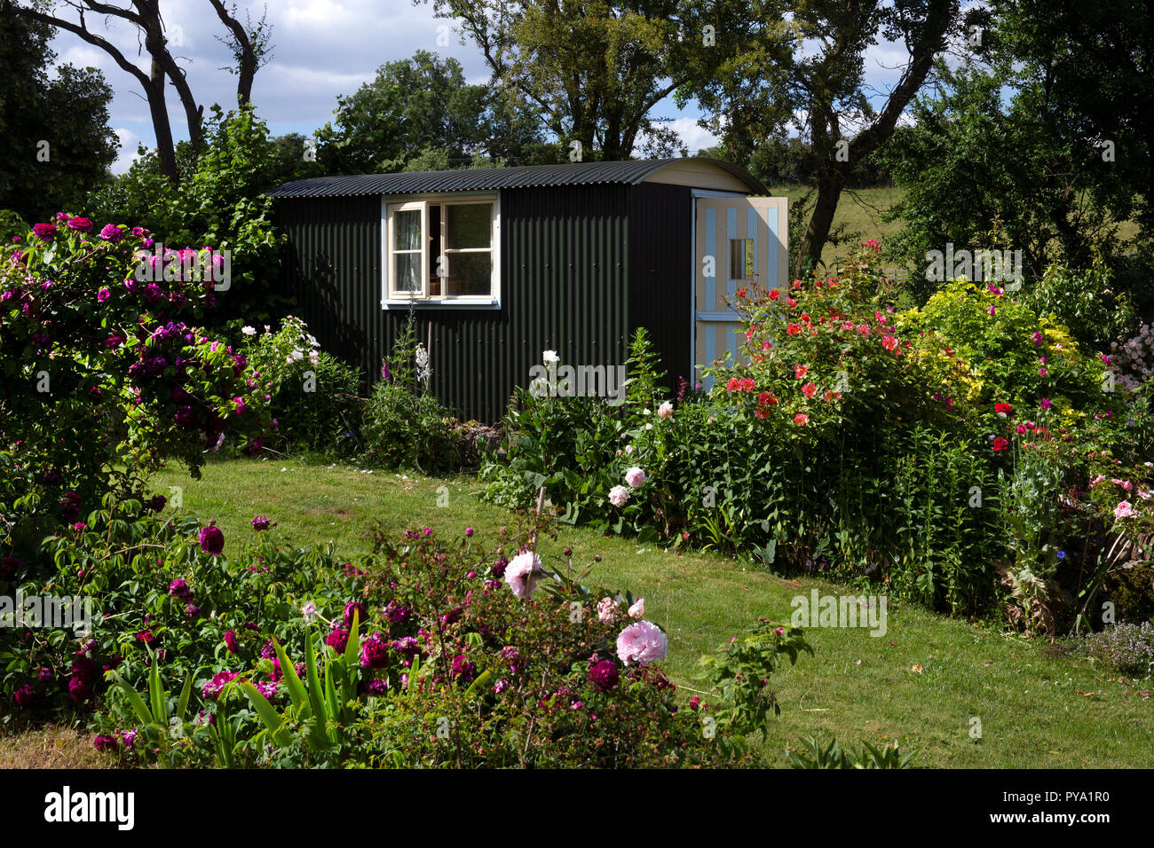 Hirten Hütte in Englischer Garten, England, Europa Stockfoto