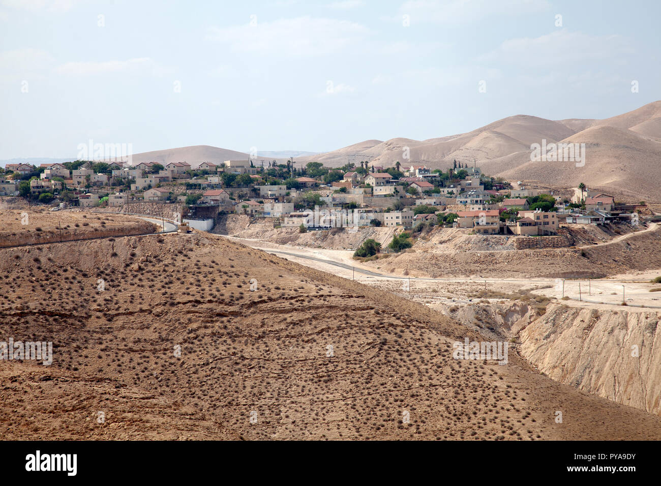 Die jüdische Siedlung Mitzpe Jericho in Israel. Stockfoto