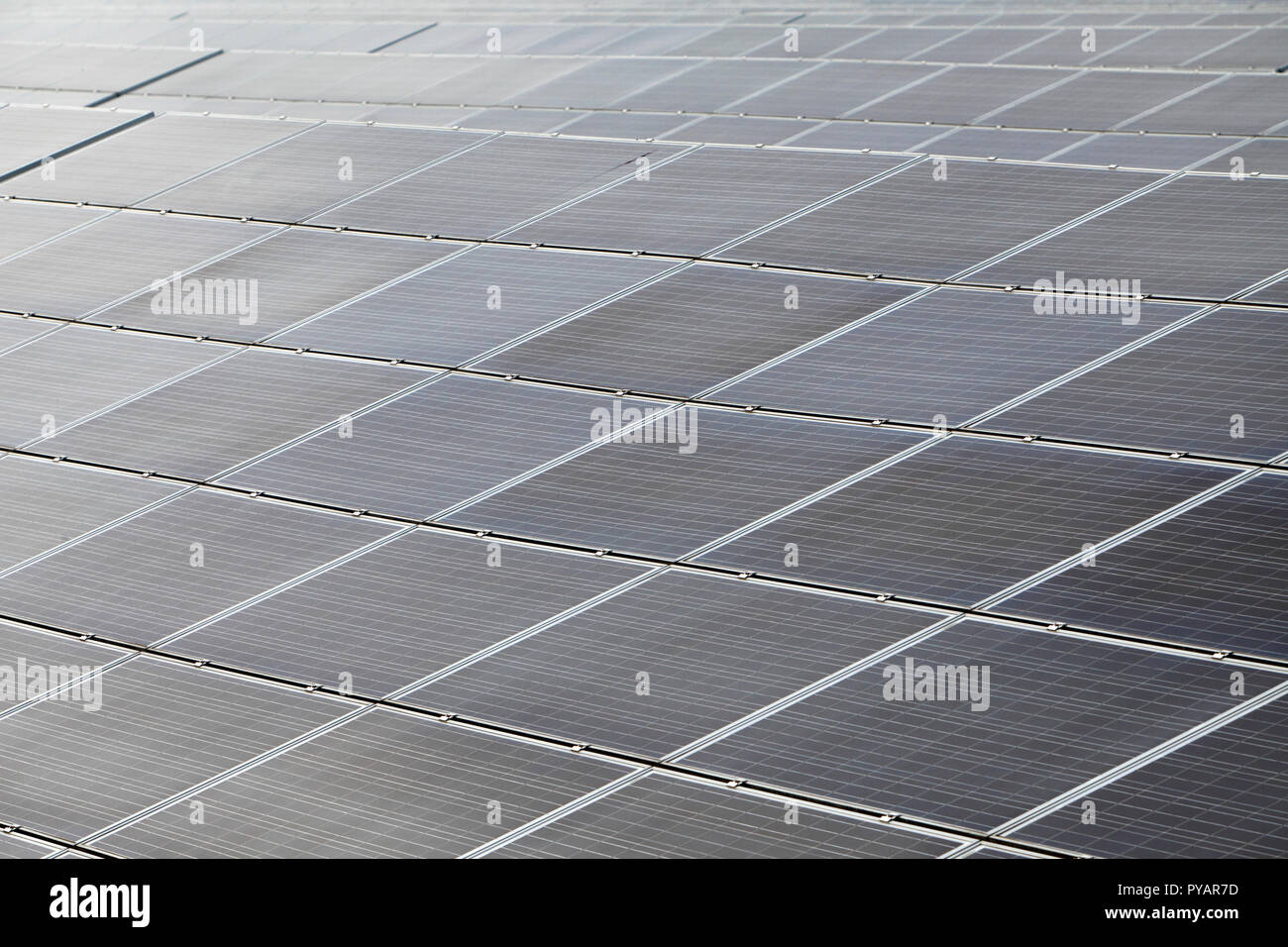 Photovoltaik, Solarthermie. PV-Zellen. Stockfoto