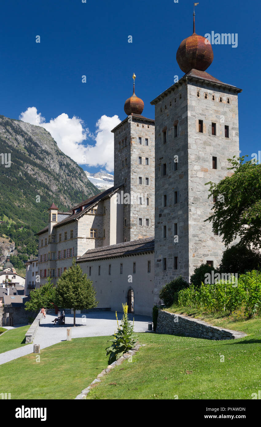 Stockalper Palast, Brig, Schweiz Stockfoto