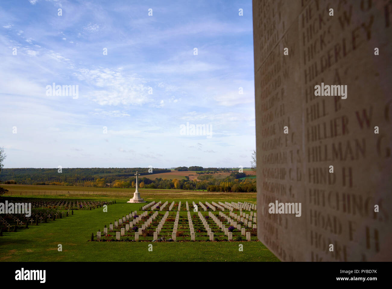 Denkmal für die Fehlende an Thiepval in Frankreich Stockfoto