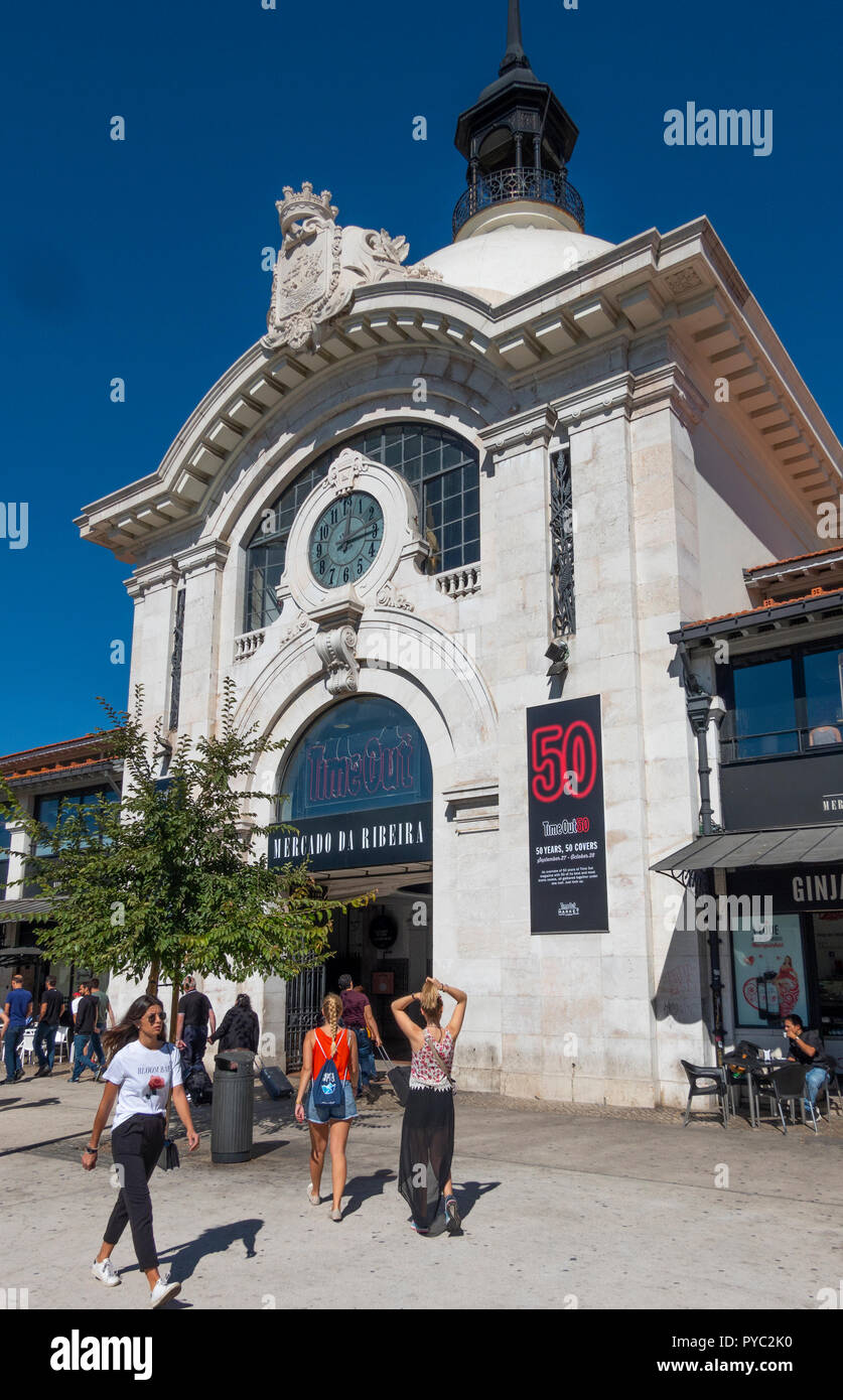 Der Zugang von Außen dem Markt Lisboa, Lissabon, Portugal Stockfoto