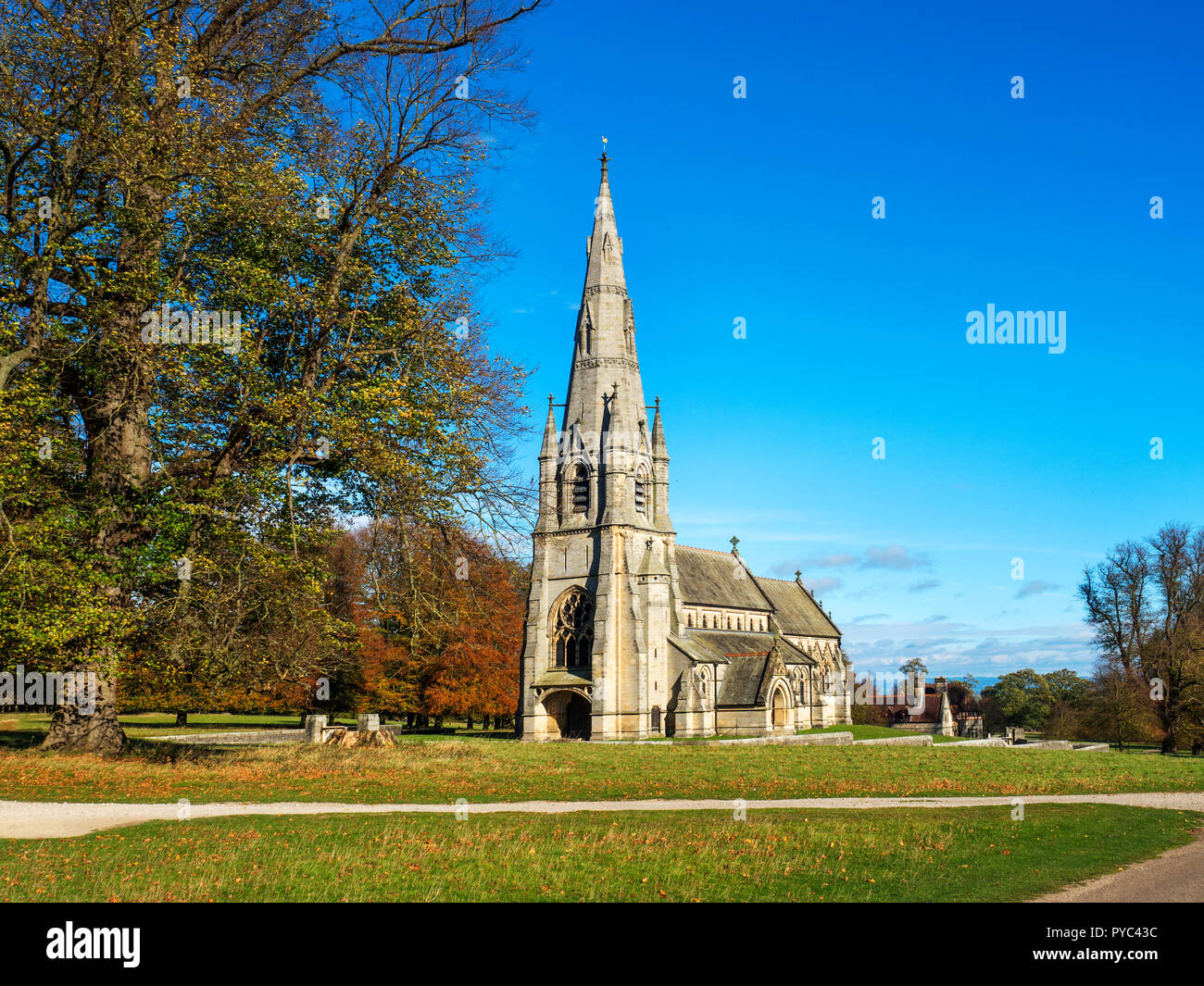 St Marys Kirche in Studley Park in der Nähe von Bedale North Yorkshire England Stockfoto