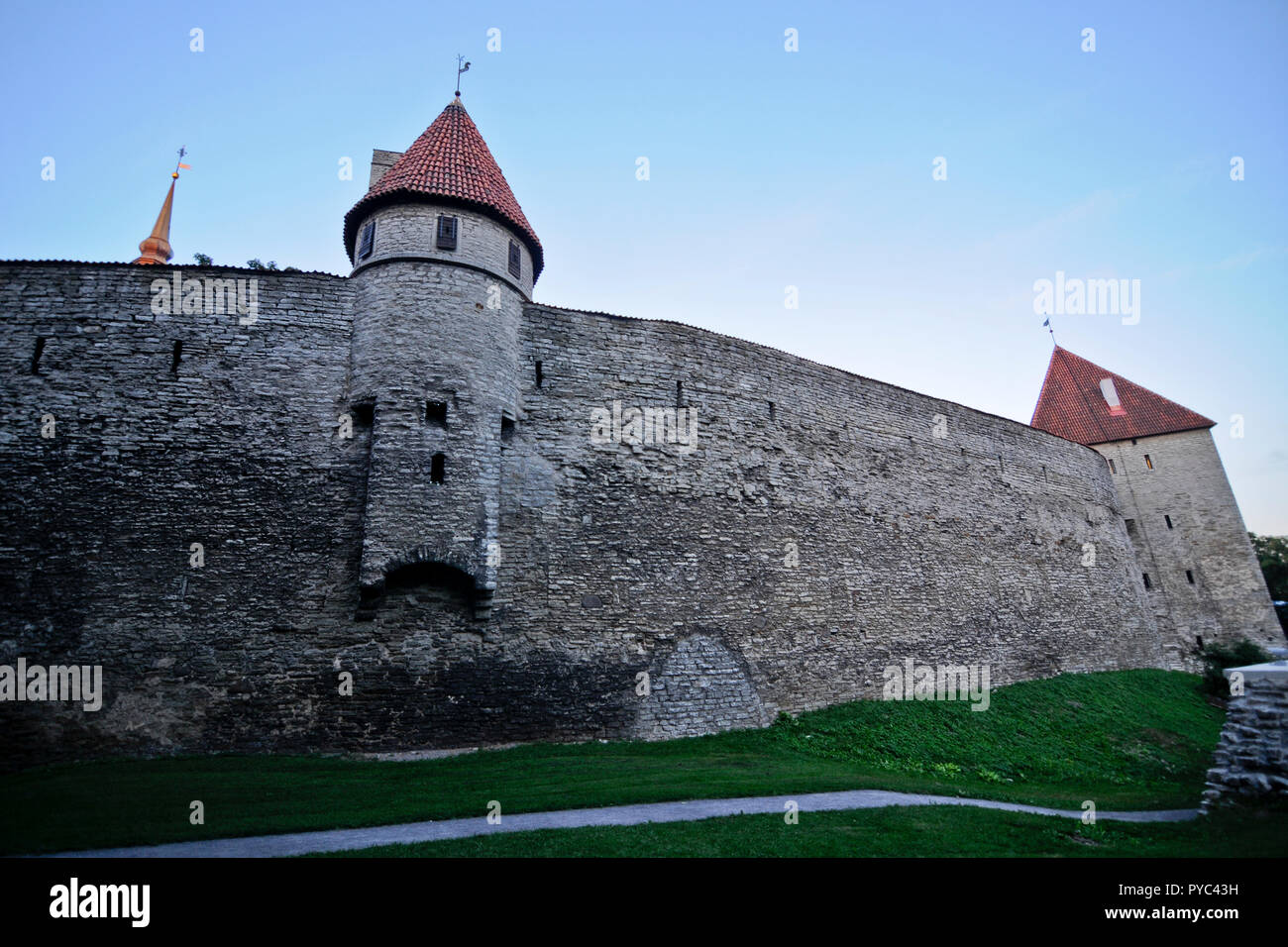 Stadtmauer von Tallinn, Estland Stockfoto