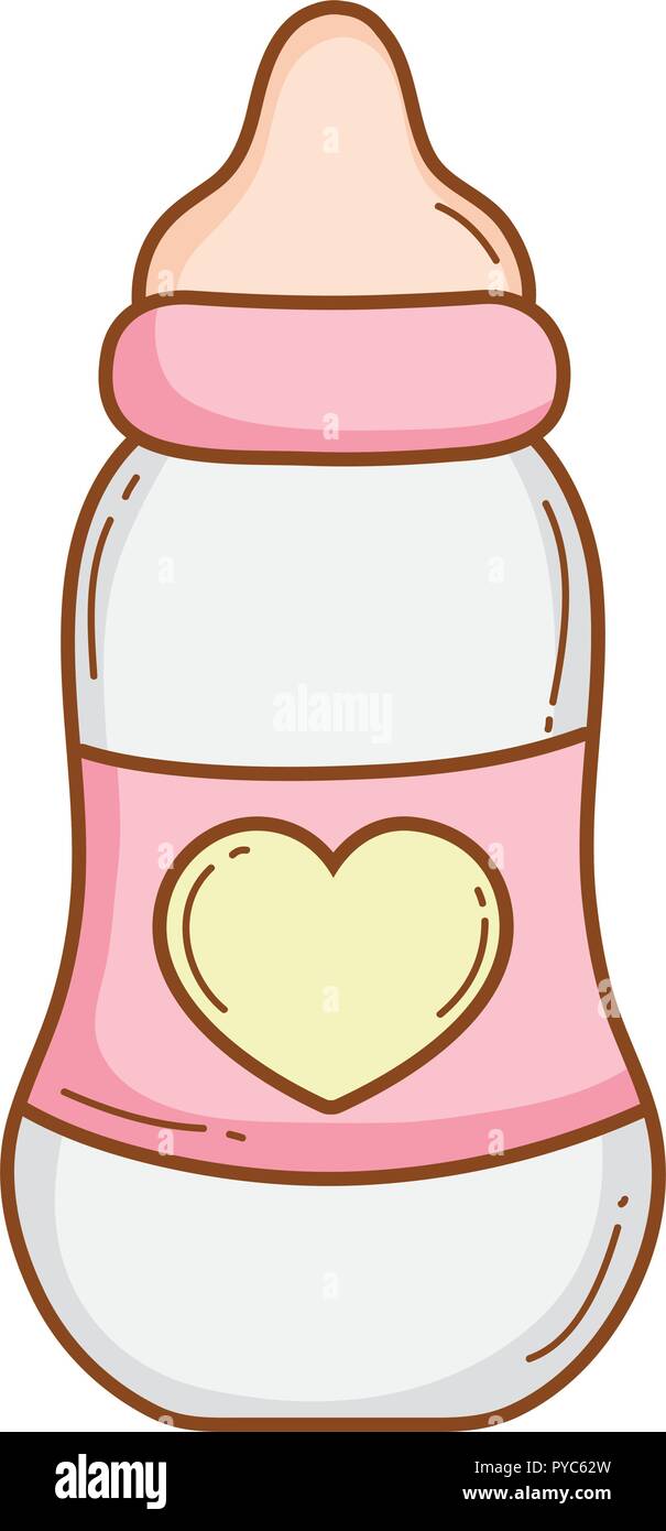 Baby Flasche Cartoon Stock-Vektorgrafik - Alamy