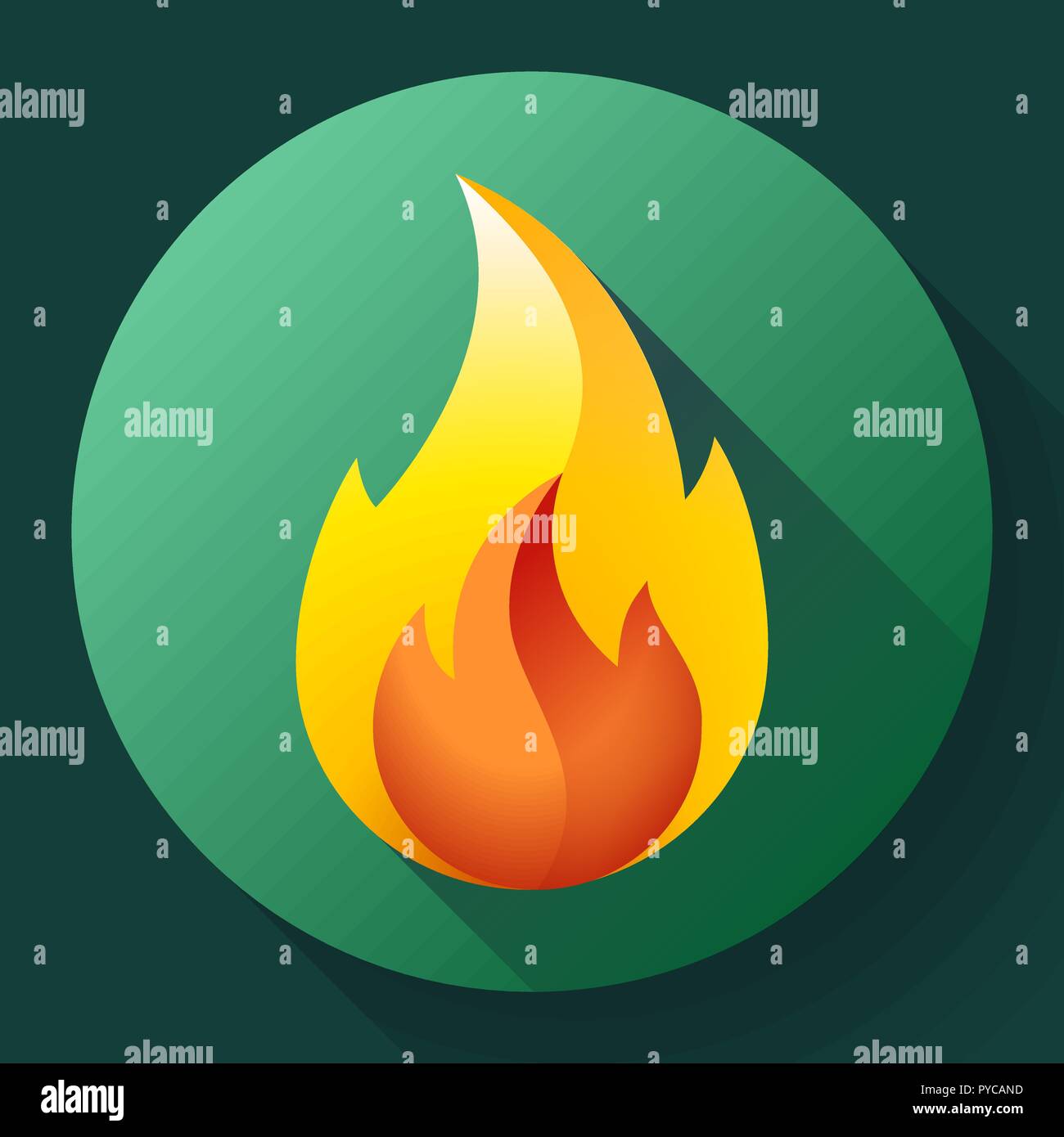 Red Fire flame Symbol Logo Vektorgrafik Stock Vektor