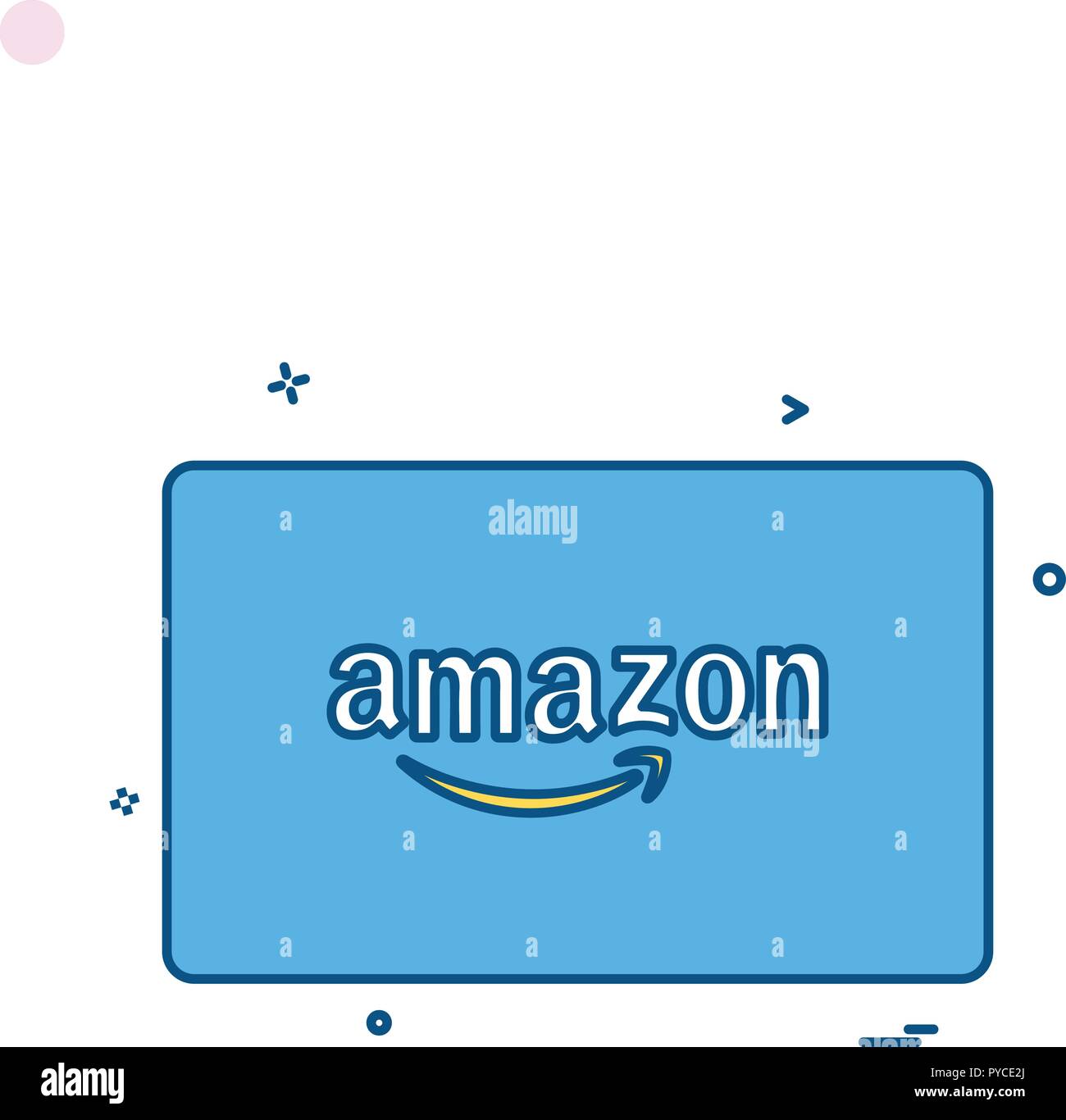 Amazon Kreditkarte Design Vector Stock Vektor