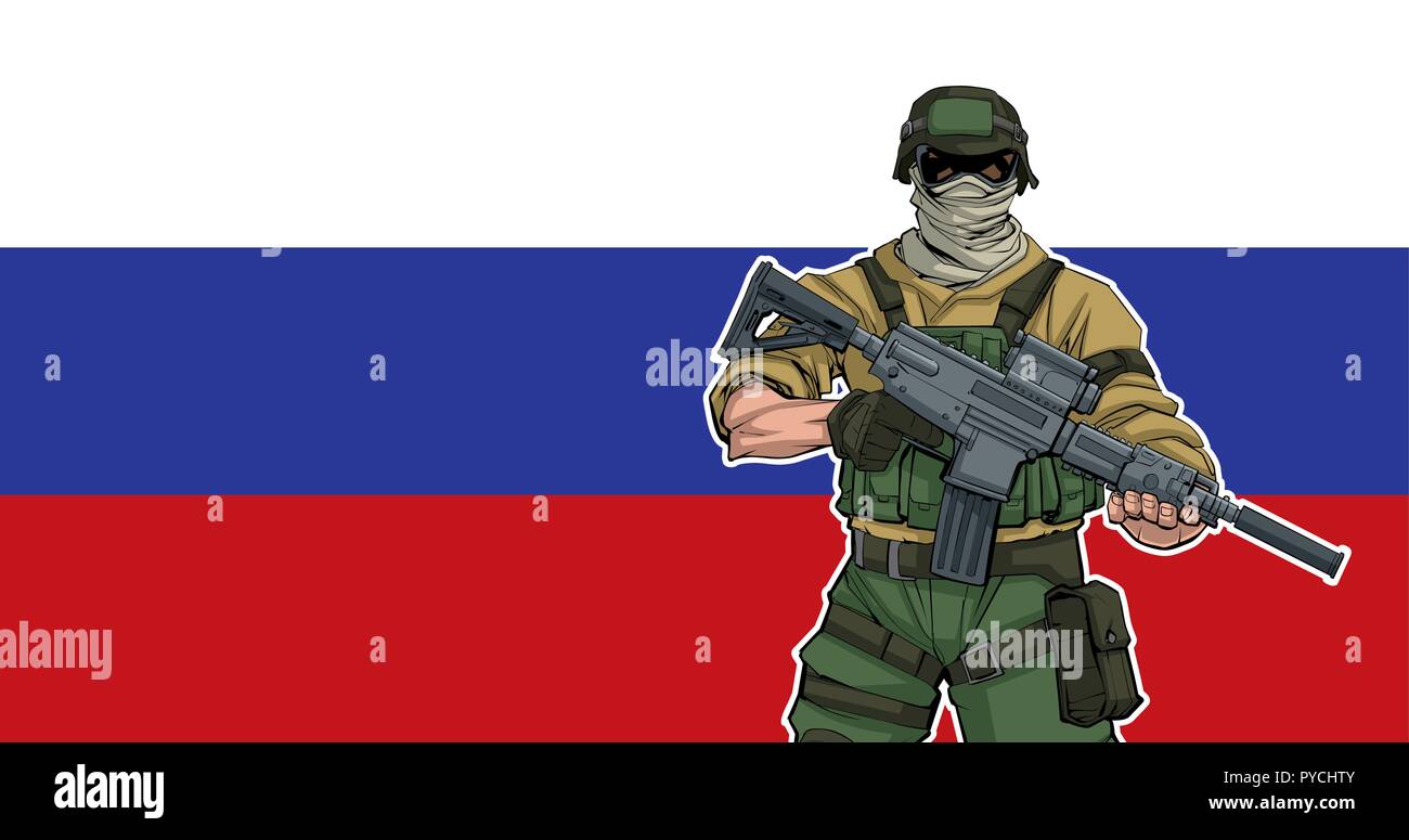 Russischer Soldat Hintergrund Stock Vektor