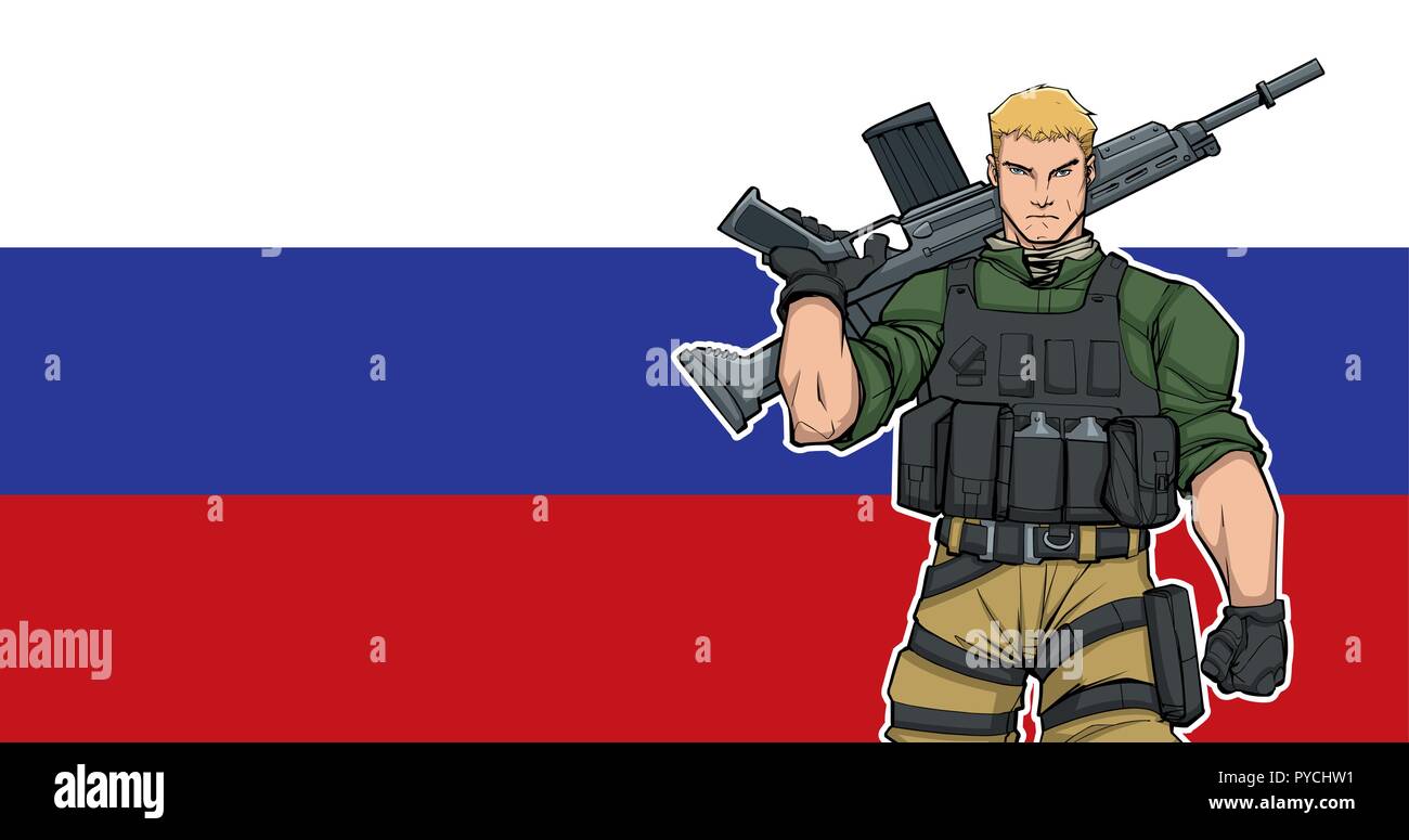 Russischer Soldat Hintergrund Stock Vektor