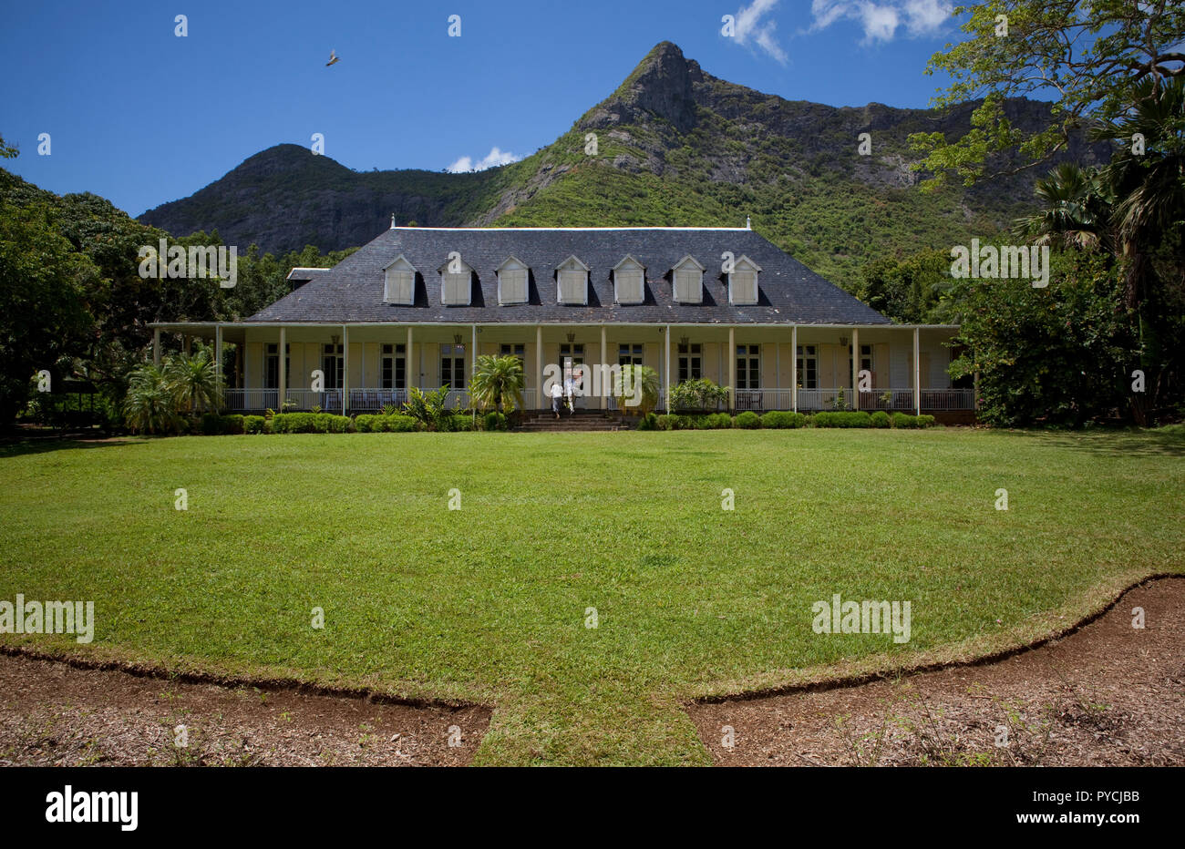 Historische Eureka Haus am Fluss Moka in Mauritius, erbaut und im Jahr 1830 durch die Französische und britische Aristokraten bewohnt. Stockfoto