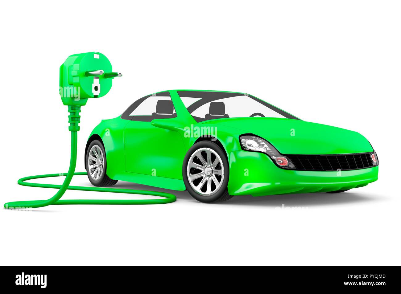 Elektroauto, Illustration. Stockfoto