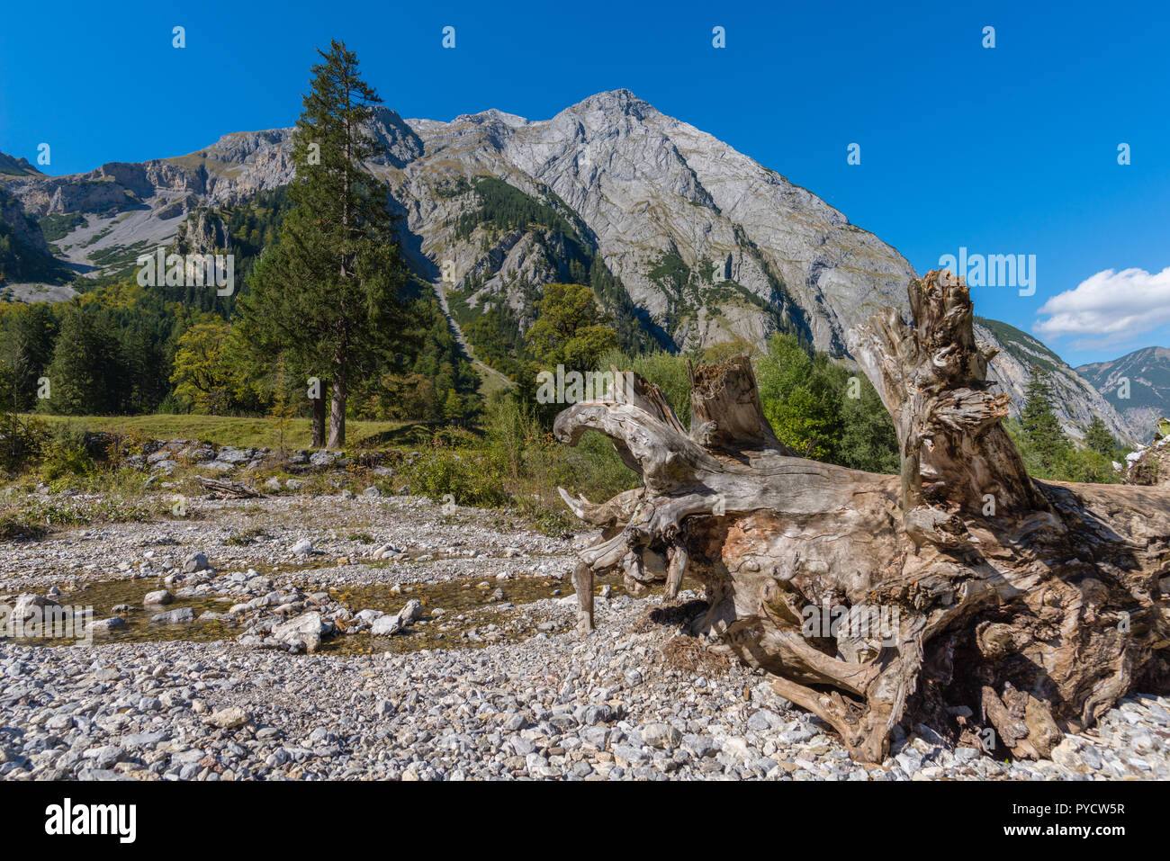 Risstal oder Riss Tal, Rissbach oder Rissriver, Hinterriss, Vomp, Karwendelgebirge, Alpen, Tirol, Österreich, Europa Stockfoto