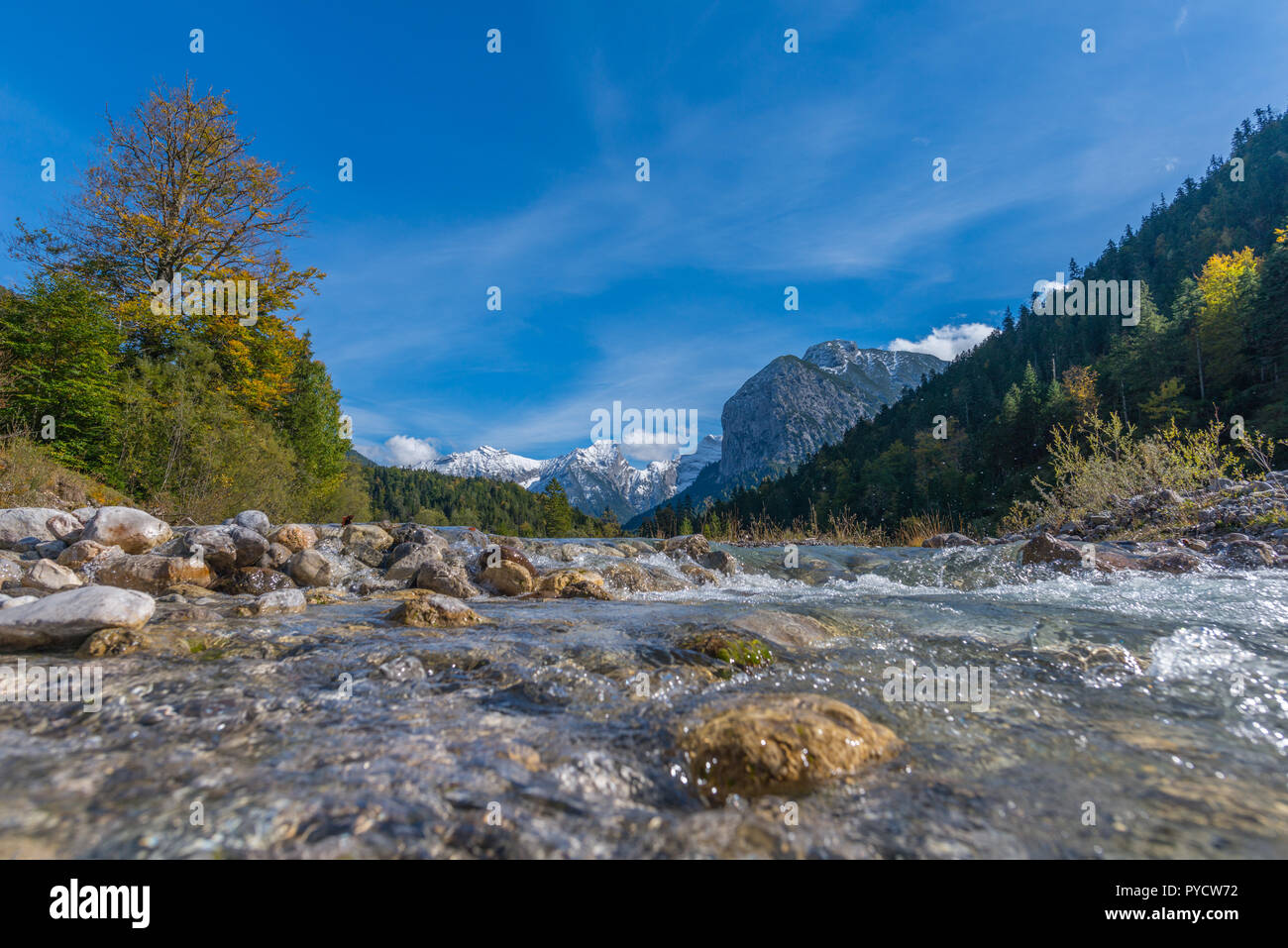 Risstal oder Riss Tal, Rissbach oder Rissriver, Hinterriss, Vomp, Karwendelgebirge, Alpen, Tirol, Österreich, Europa Stockfoto