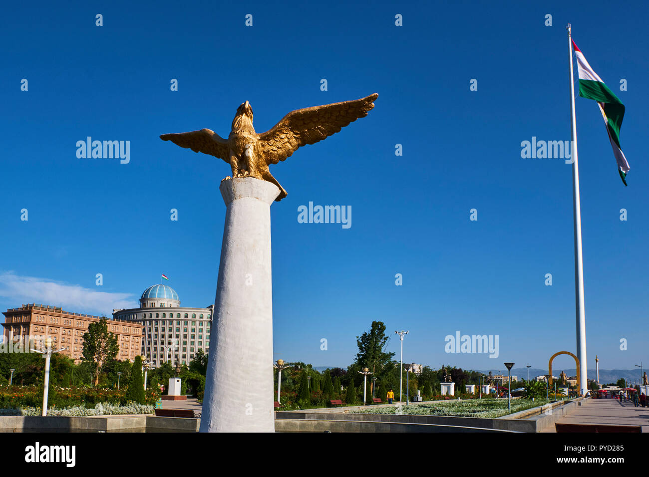 Tadschikistan, Zentralasien Douchanbe Bayrak, der höchsten Flagge der Welt Stockfoto