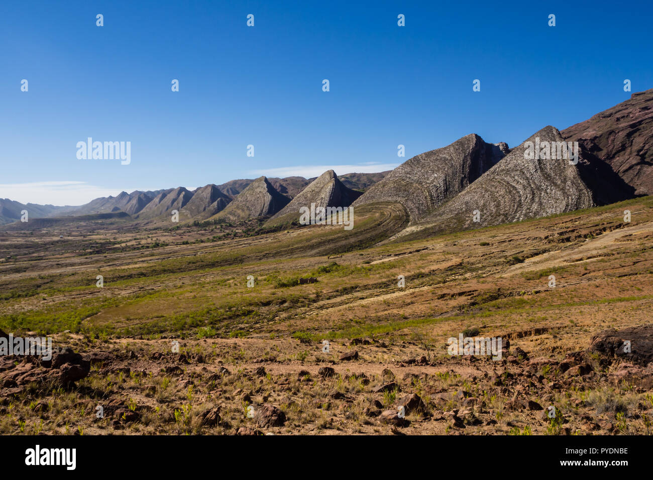 Landschaft in der Nähe von Toro Toro in Bolivien. Detail der geologischen Formationen Stockfoto Landschaft in der Nähe von Toro Toro in Bolivien. Detail der geologischen Formationen Stockfoto
