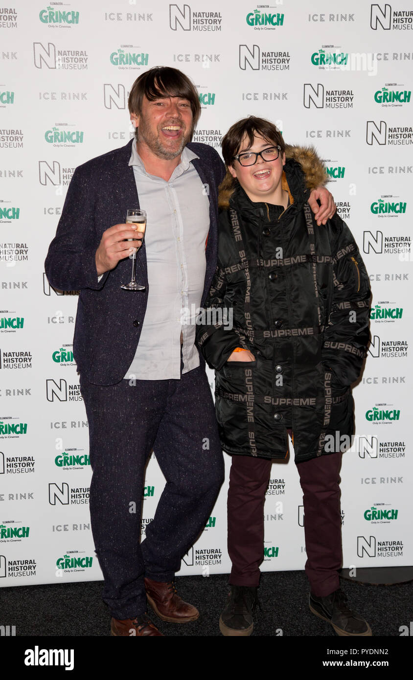 London Uk 24 Oktober 2018 das Natural History Museum, Kensington Alex James besucht das Natural History Museum Ice Rink starten Abend Stockfoto