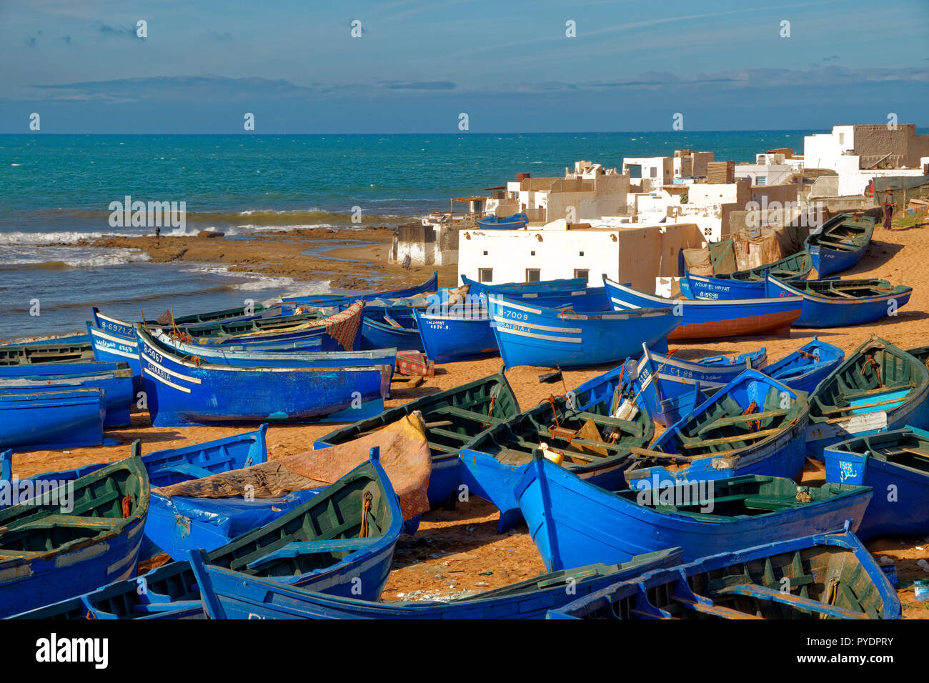Marokkanischen Atlantik Fischerdorf Tifnit, südlich von Agadir, Marokko, North West Afrika. Stockfoto