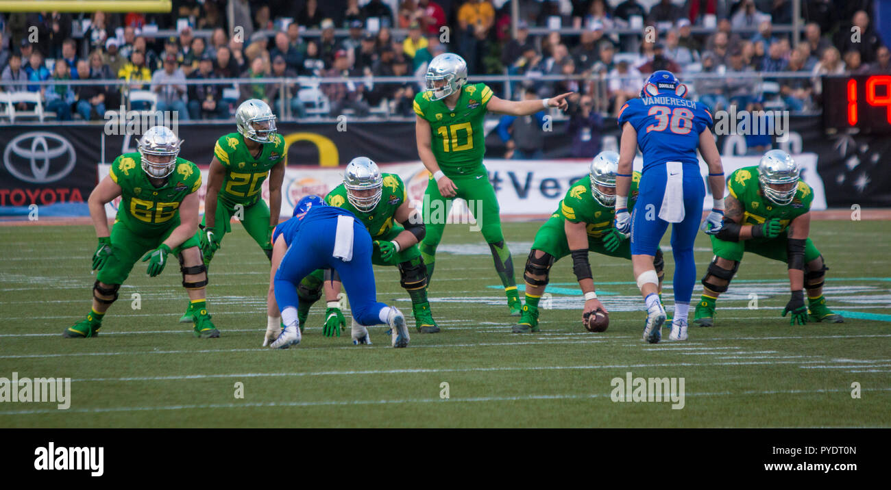 Oregon Enten Quarterback Justin Herbert Stockfoto