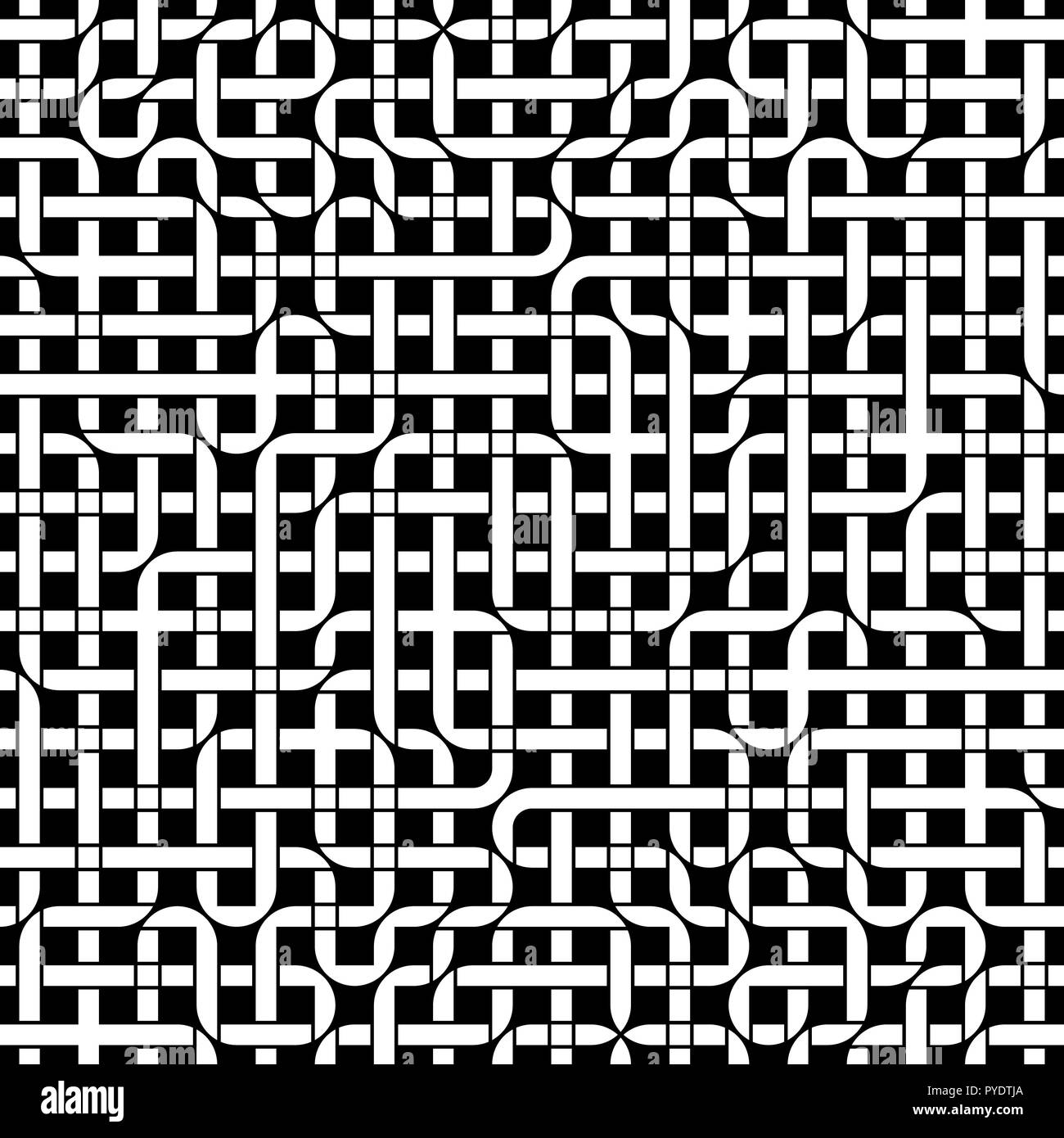 Pipeline Grid. Abstrakte geometrische Design von Rohren. industriellen Hintergrund. Architektonische Metall. Nahtlose geometrische Muster. Moderne Textur muster Stockfoto