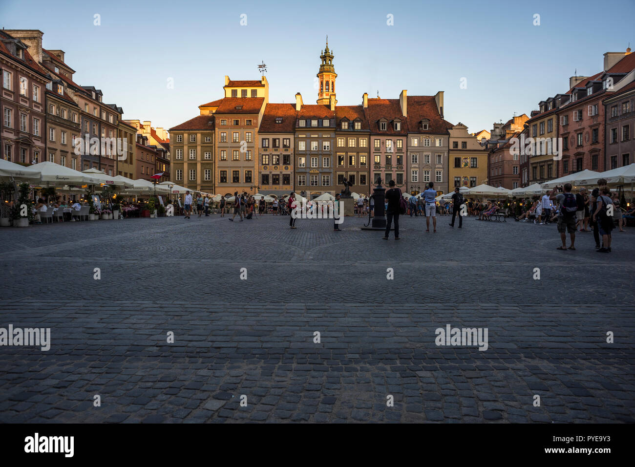 Altstadt Marktplatz in Warschau, Polen 2018. Stockfoto