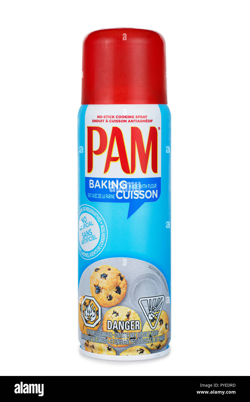 PAM Cooking Spray Backen Stockfoto