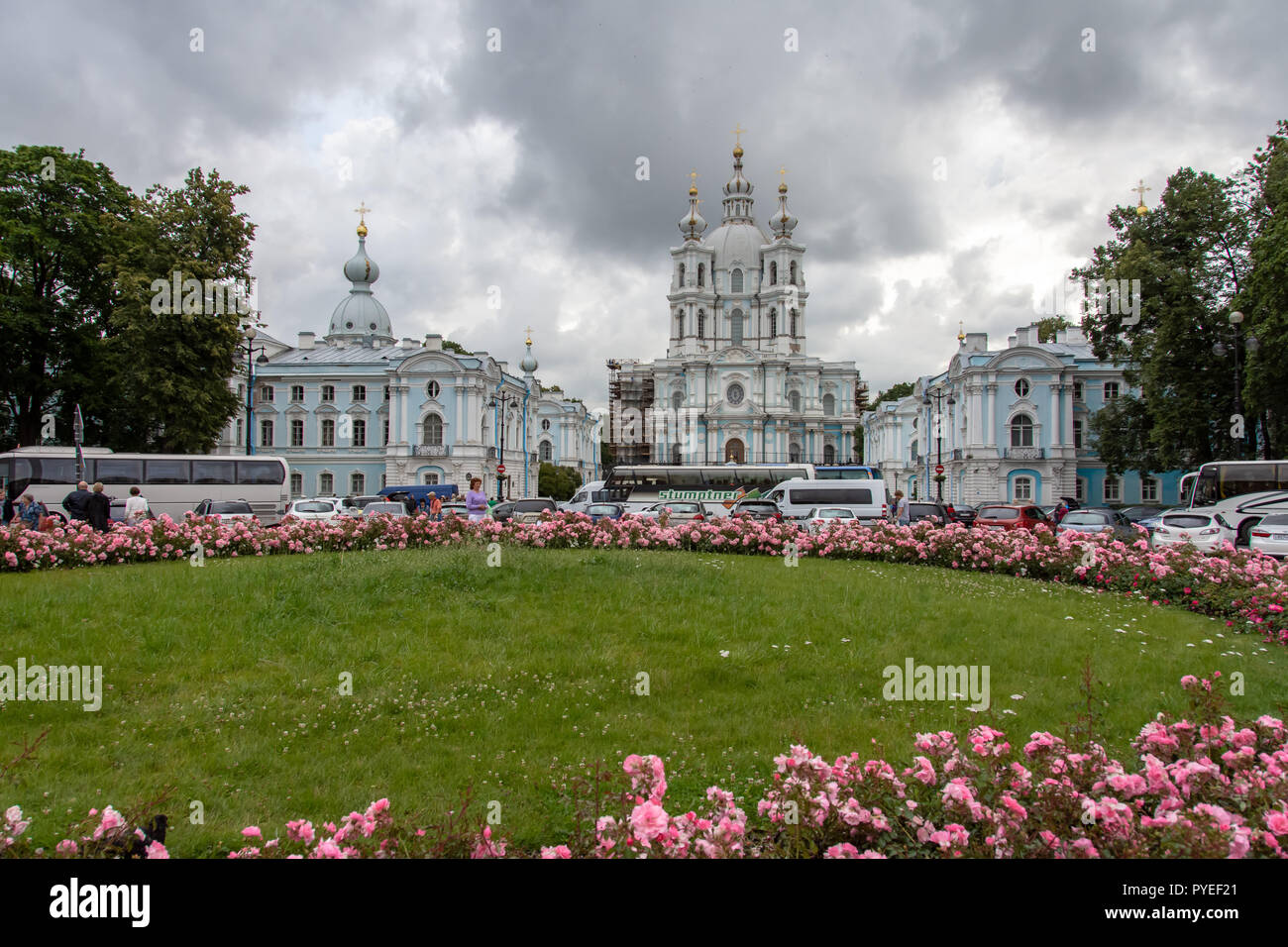Smolny-Kathedrale in St. Petersburg, Russland Stockfoto