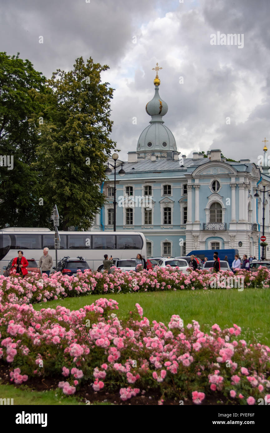 Smolny-Kathedrale in St. Petersburg, Russland Stockfoto