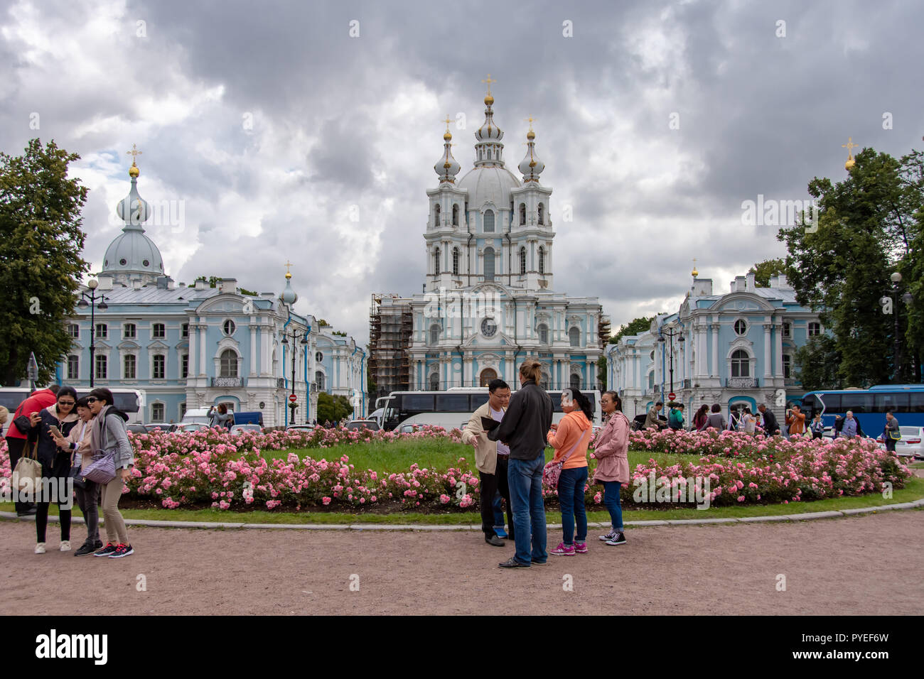 Smolny-Kathedrale in St. Petersburg, Russland Stockfoto
