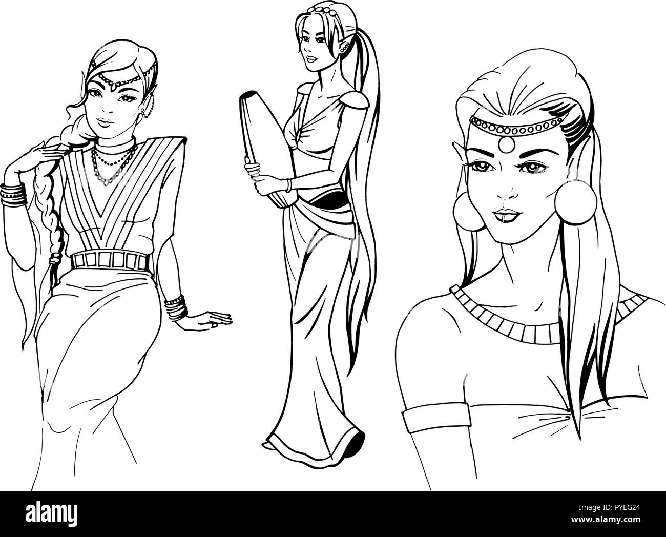 Vector Illustration eines Wald elf Mädchen Stock Vektor