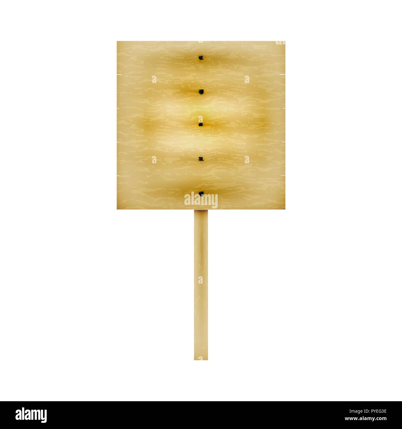 Vector Illustration einer Holzplatte Stock Vektor