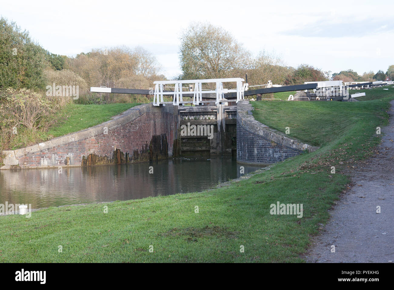 Caen Hill Schlösser Kennet und Avon Kanal plant Wiltshire Stockfoto