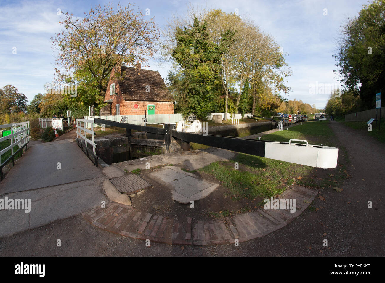 Caen Hill Schlösser Kennet und Avon Kanal plant Wiltshire Stockfoto