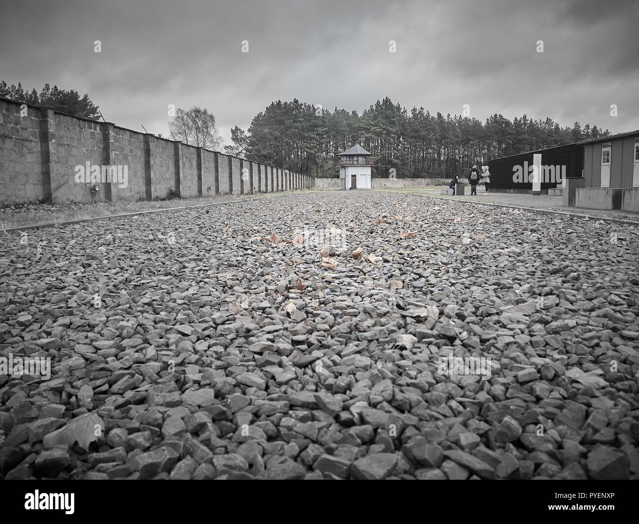 Orianenburg, Deutschland - Dezember 12, 2017: Blick auf das Konzentrationslager Sachsenhausen Stockfoto
