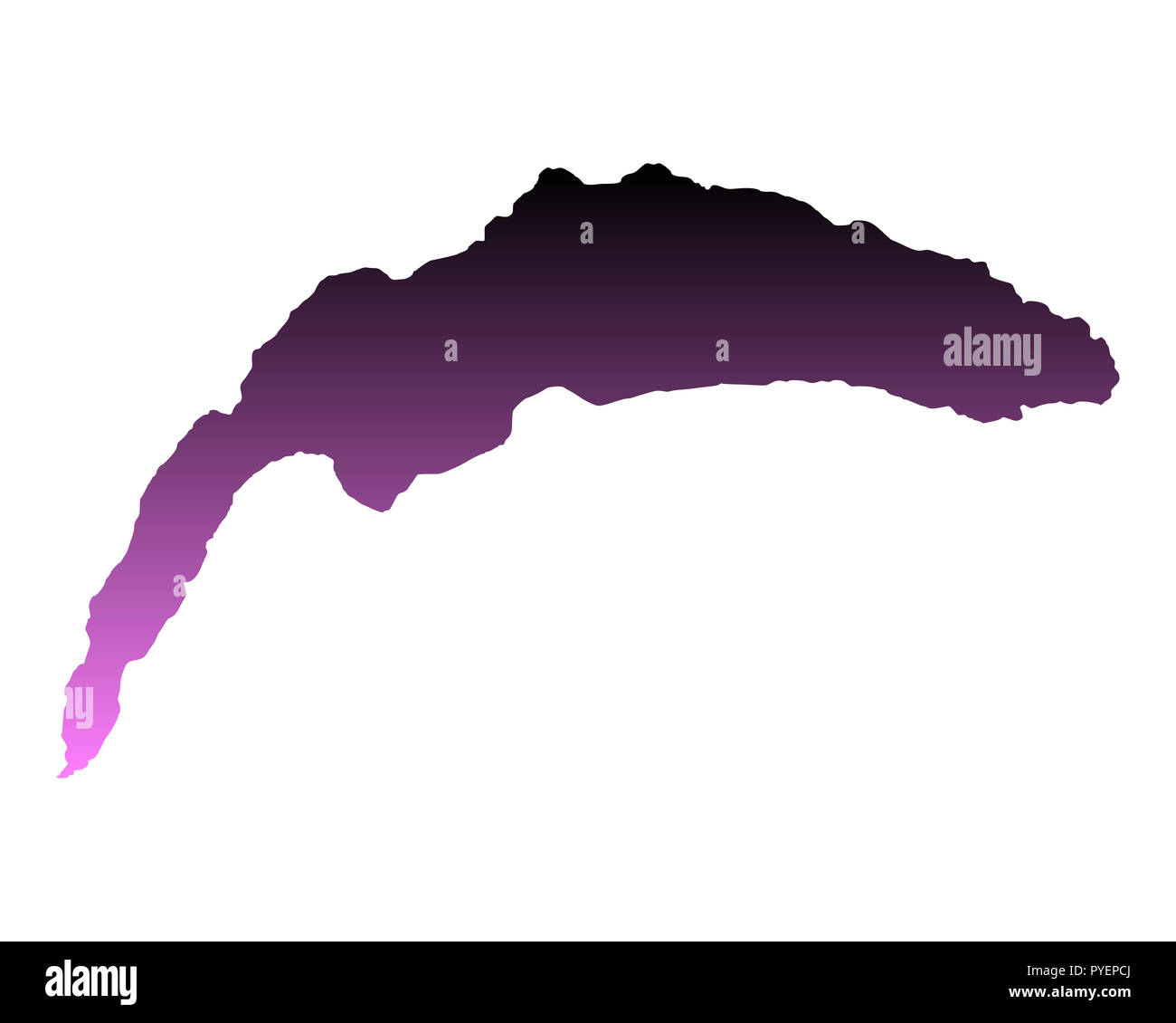 Karte des Genfer Sees Stockfoto