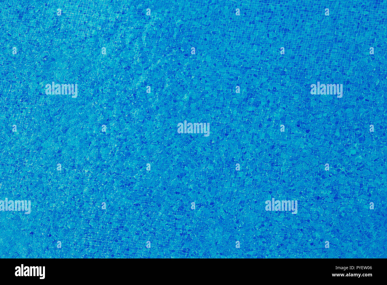 Blick von oben auf die wellige blauen Pool mit Webt auf dem Wasser Stockfoto