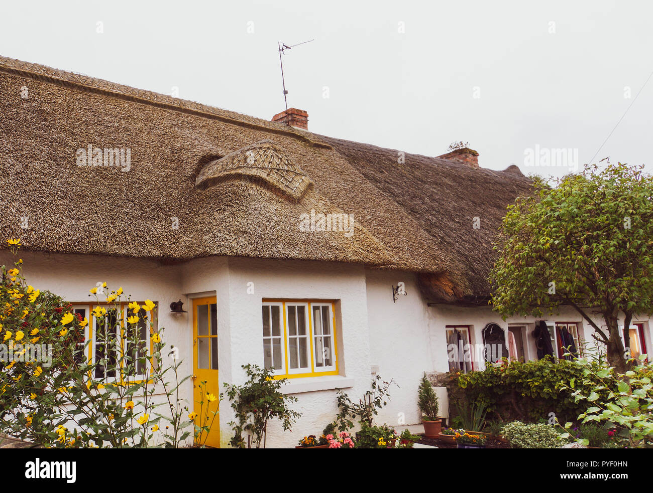 White cottage reetdachhaus garten Fotos und Bildmaterial in hoher