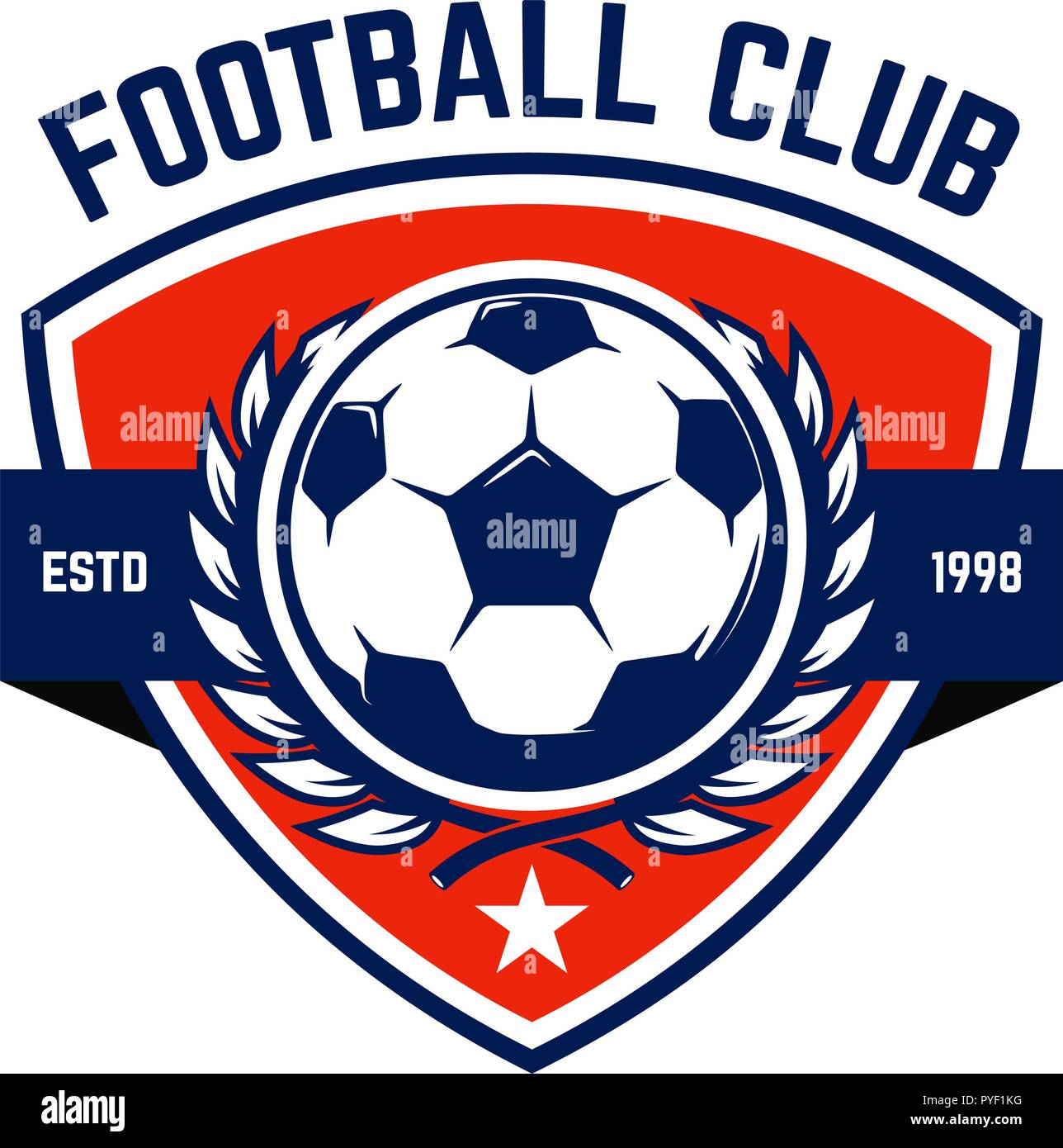 Fußball, Fußball Embleme. Design Element für Logo, Label, Emblem, sign ...