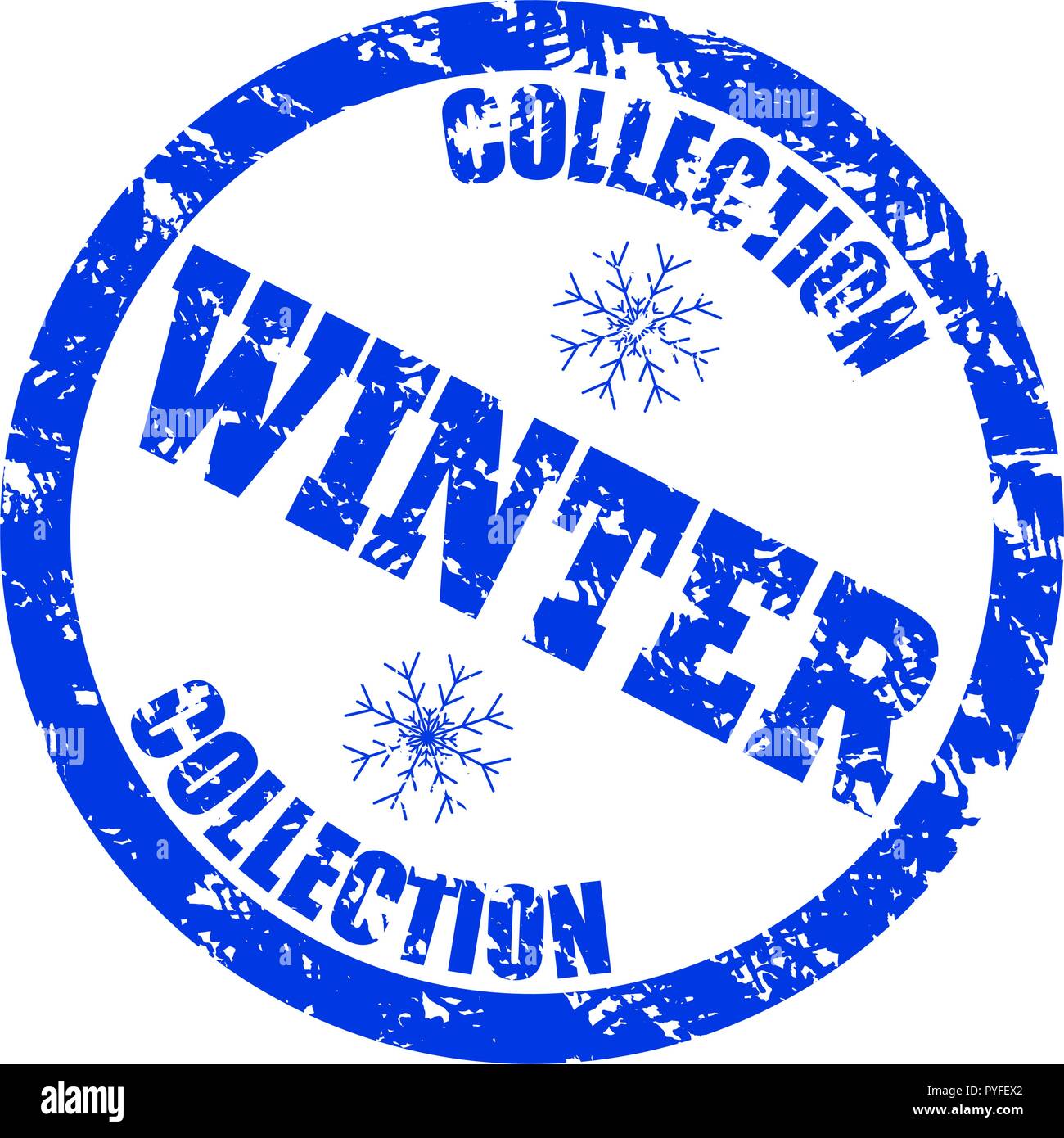 Winter Collection Stempel für Store isoliert auf Weiss. Mode Winter Collection Stempel. Vector Illustration Stock Vektor