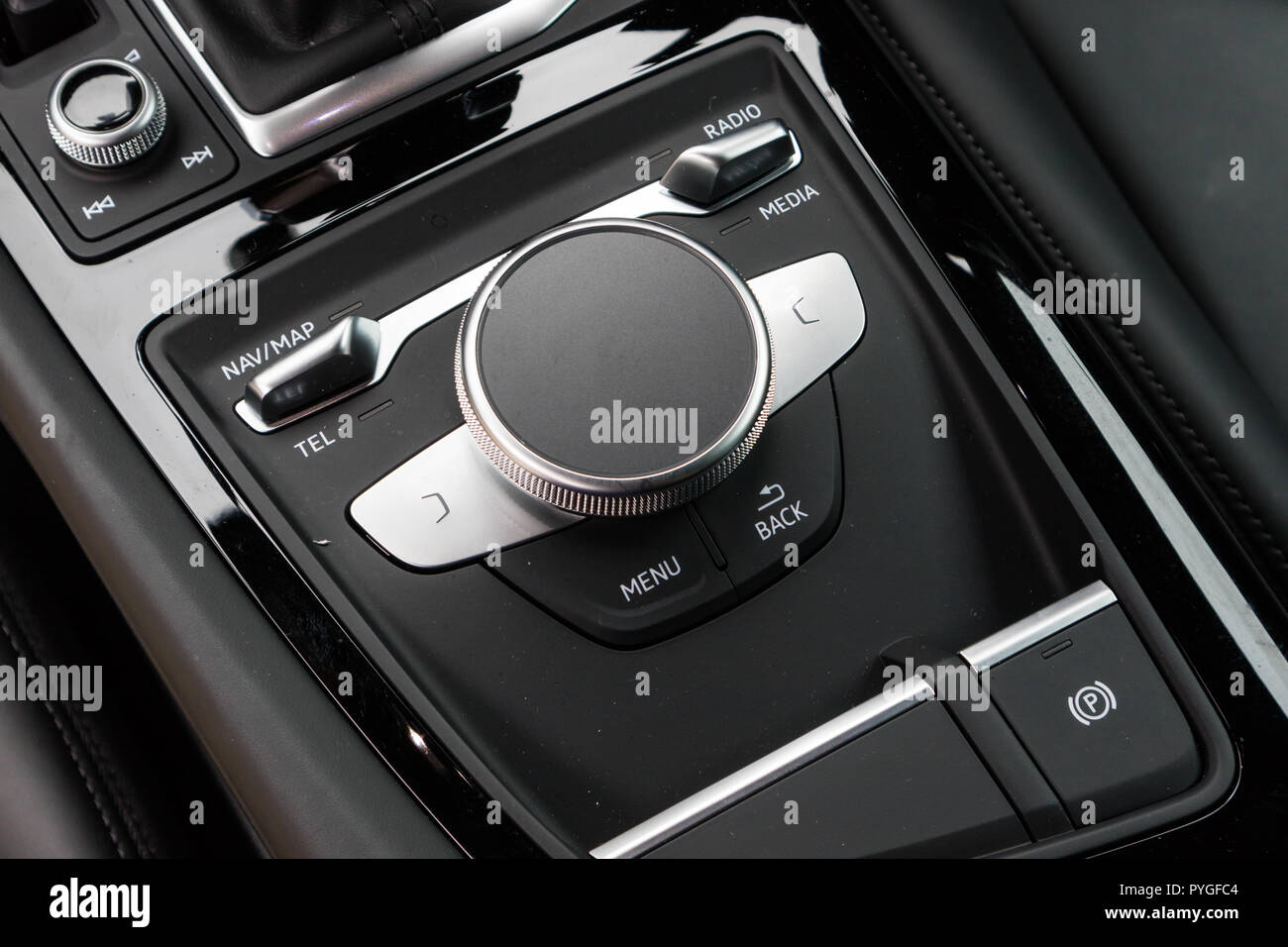 Hongkong, China Juli 3, 2018: Audi R8 2018 Track Pad 3. Juli 2018 in Hongkong. Stockfoto