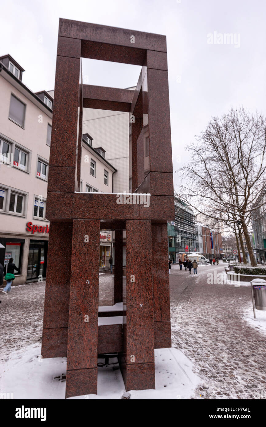 Albert Einstein die Denkmal, Bahnhofstraße, Ulm, BadenWürttemberg