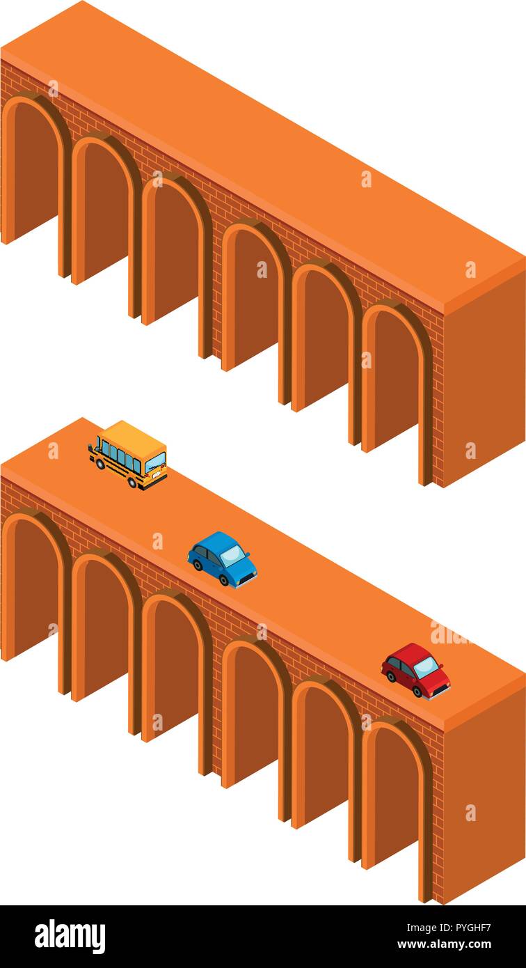 Iso Bridge 09 Abbildung Stock Vektor