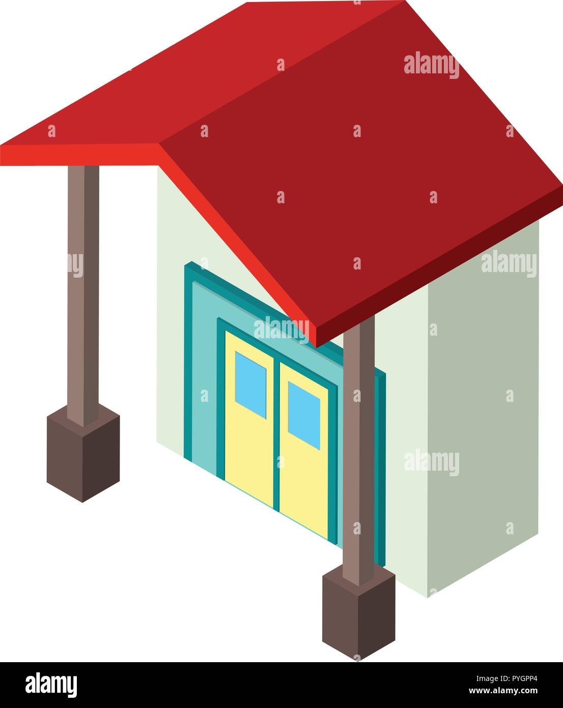 3D-Design für dünne Haus Abbildung: Stock Vektor