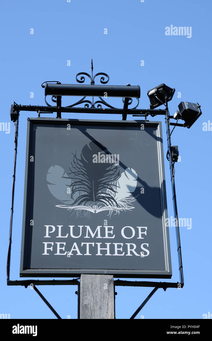 Plume of Feathers Inn, Little Wymondley, Hertfordshire, wahrscheinlich wurde ein Public House im neunzehnten Jahrhundert. Stockfoto