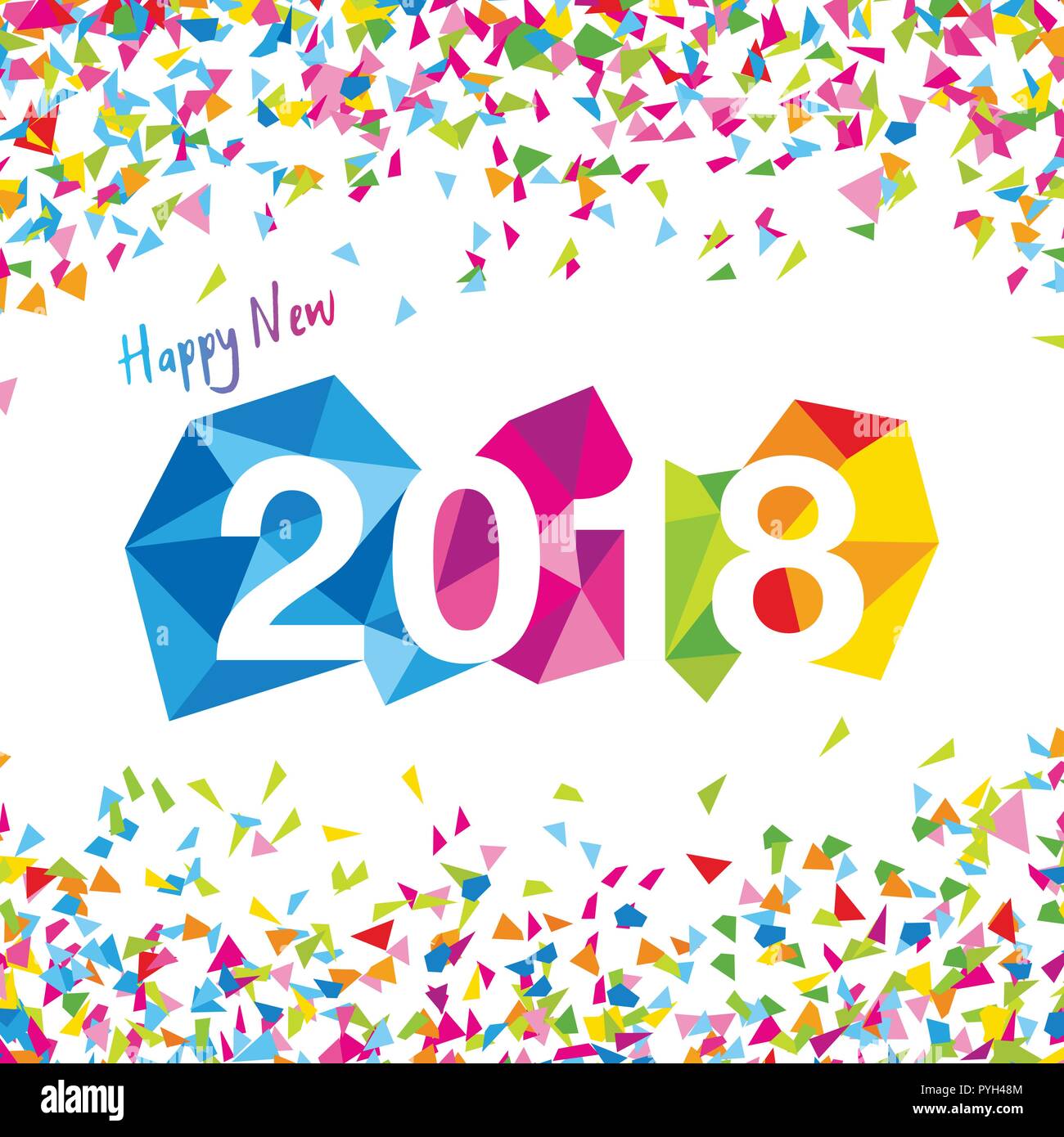 Frohes Neues Jahr 2018. Stock Vektor